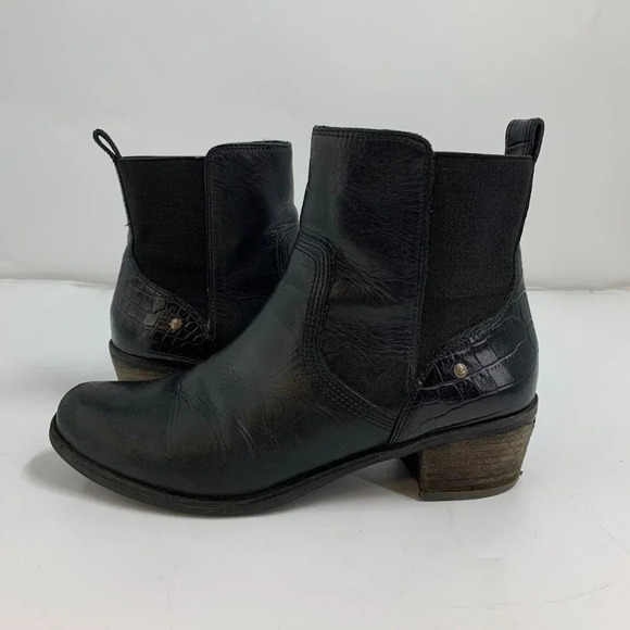 Ugg Australia Women's Keller Croc Leather Ankle Slip On Chelsea Boot Size 7/38‎ - Picture 5 of 16
